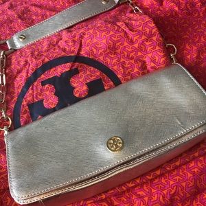 Tory Burch Robinson Metallic Chain Mini Bag